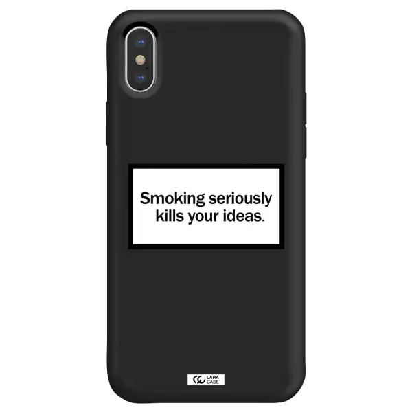Cigarette Damage Apple iPhone XS Silicone black Case