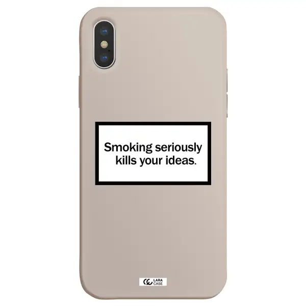 Cigarette Damage Apple iPhone XS Silicone Stone Case