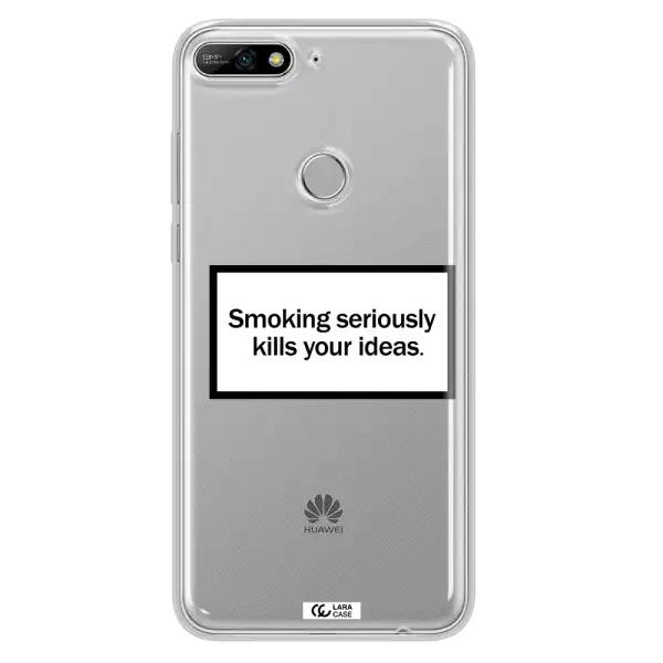 Cigarette Damage Huawei Y7 2018 Clear TPU Case