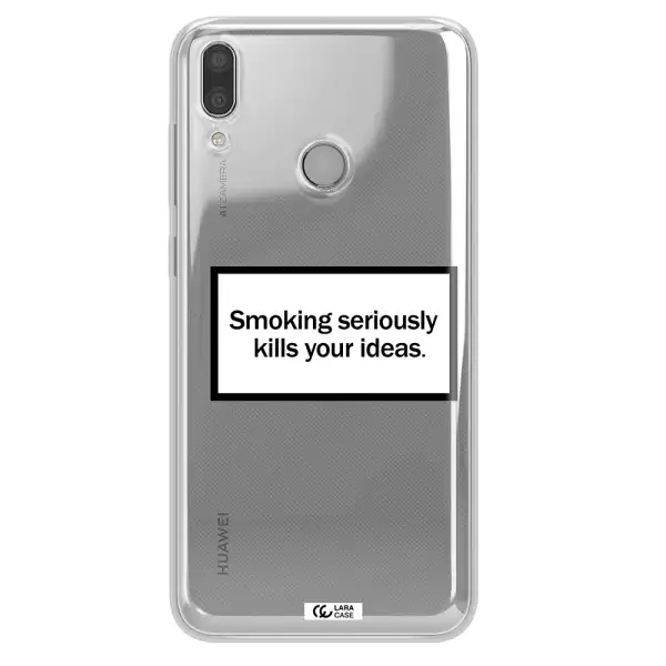 Cigarette Damage Huawei Y7 2019 Clear TPU Case