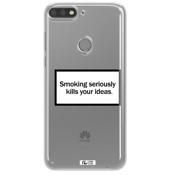 Cigarette Damage Huawei Y7 Prime 2018 Clear TPU Case