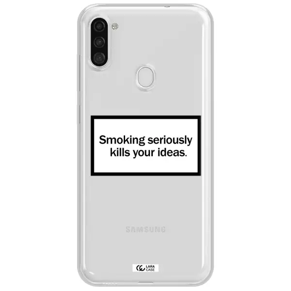 Cigarette Damage Samsung A11 Clear TPU Case