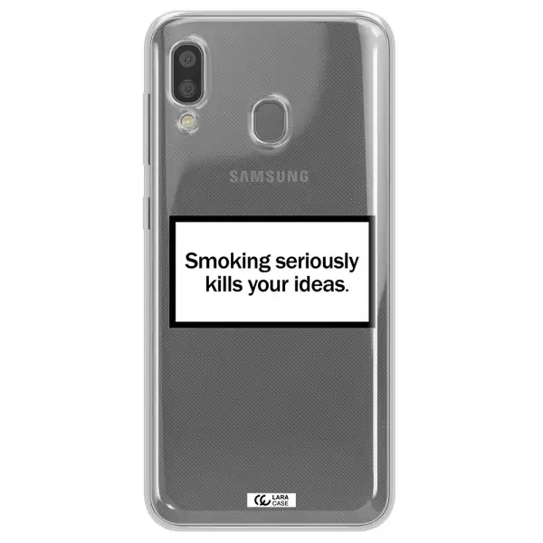 Cigarette Damage Samsung A20 Clear TPU Case