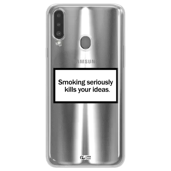 Cigarette Damage Samsung A20S Clear TPU Case