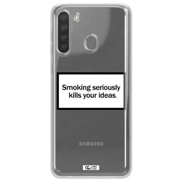 Cigarette Damage Samsung A21 Clear TPU Case
