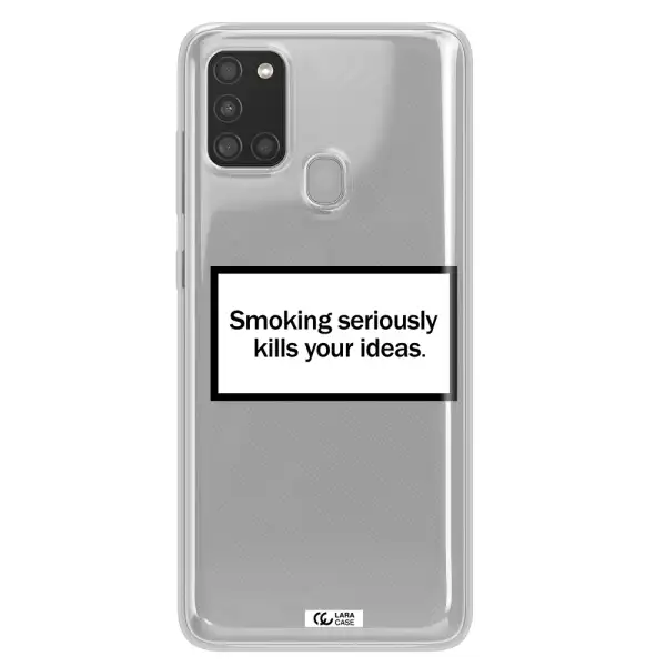 Cigarette Damage Samsung A21S Clear TPU Case