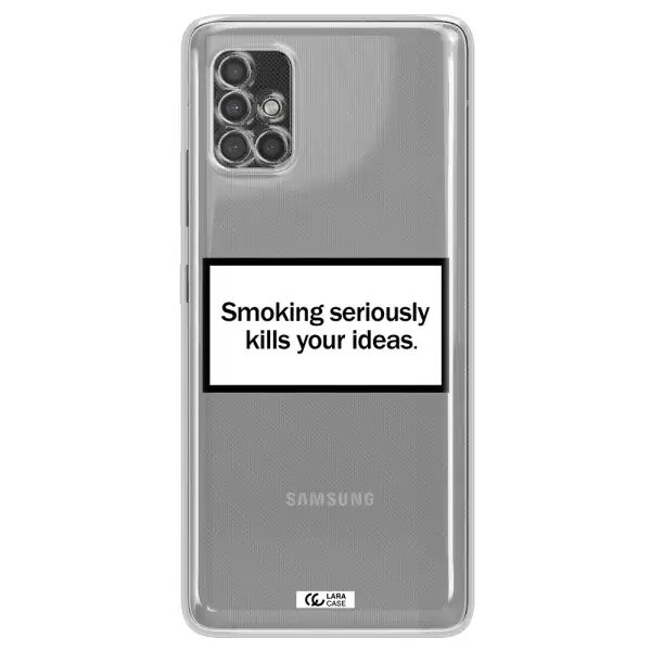 Cigarette Damage Samsung A40S Clear Tpu Case