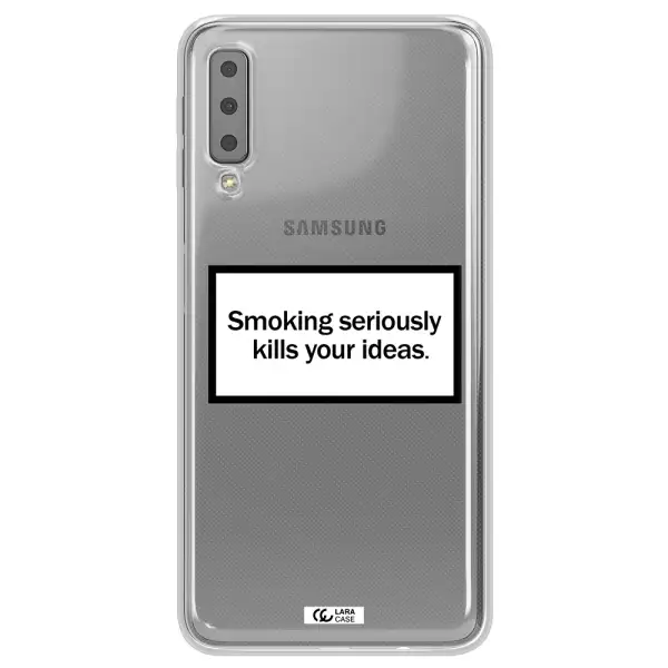 Cigarette Damage Samsung A7 2018 Clear TPU Case
