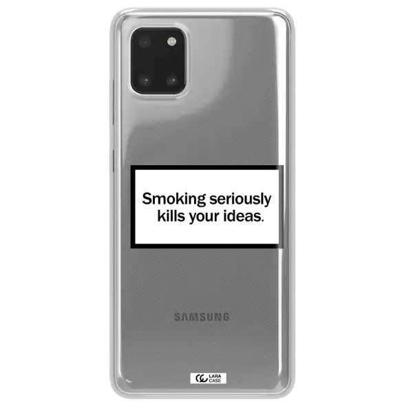 Cigarette Damage Samsung A81 Clear TPU Case