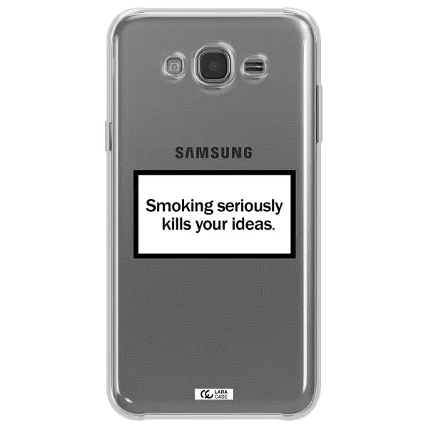 Cigarette Damage Samsung J7 2015 Clear TPU Case