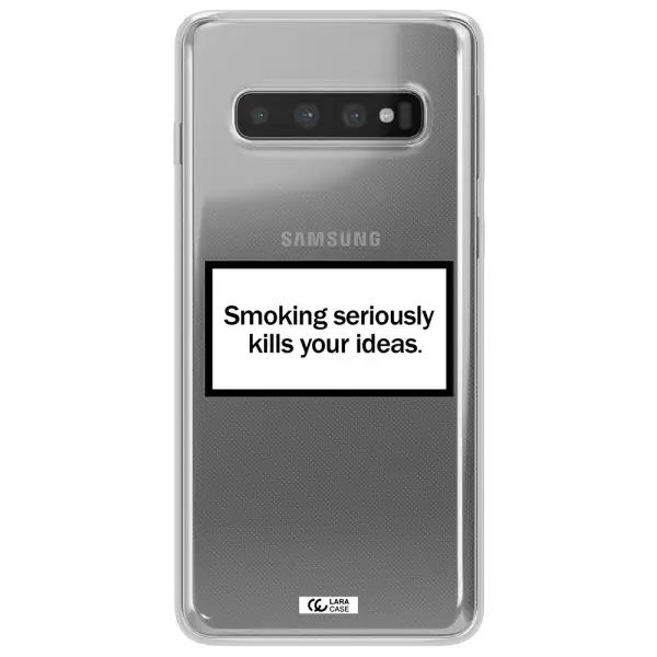 Cigarette Damage Samsung S10 Plus Clear TPU Case