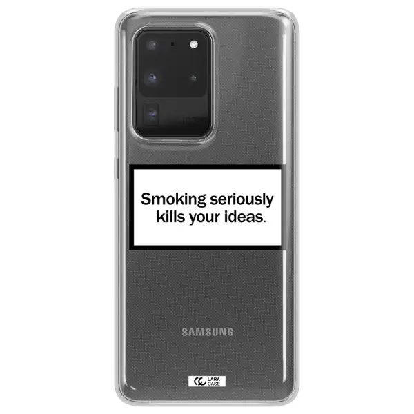 Cigarette Damage Samsung S20 Ultra Clear TPU Case