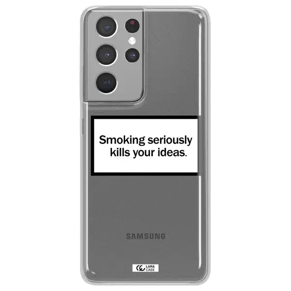 Cigarette Damage Samsung S21 Ultra Clear TPU Case