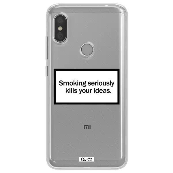 Cigarette Damage Xiaomi Redmi Note 6 Pro Clear TPU Case