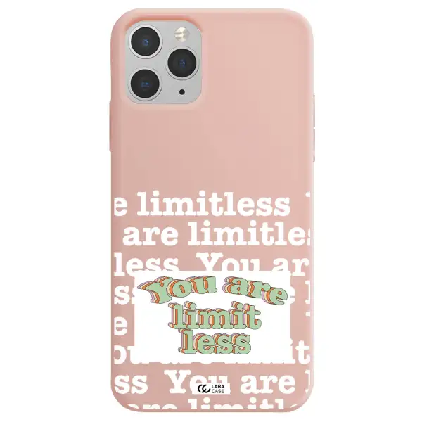Limitless Apple iPhone 11 pro Silicone pastel pink Case
