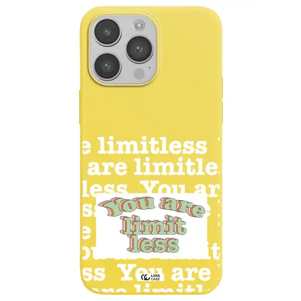 Limitless Apple iPhone 14 pro max Silicone canary yellow Case
