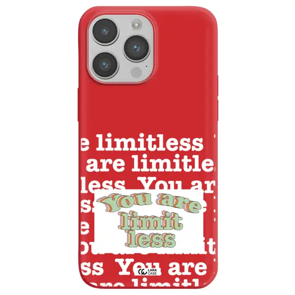 Limitless Apple iPhone 14 pro Silicone Imperial Red Case