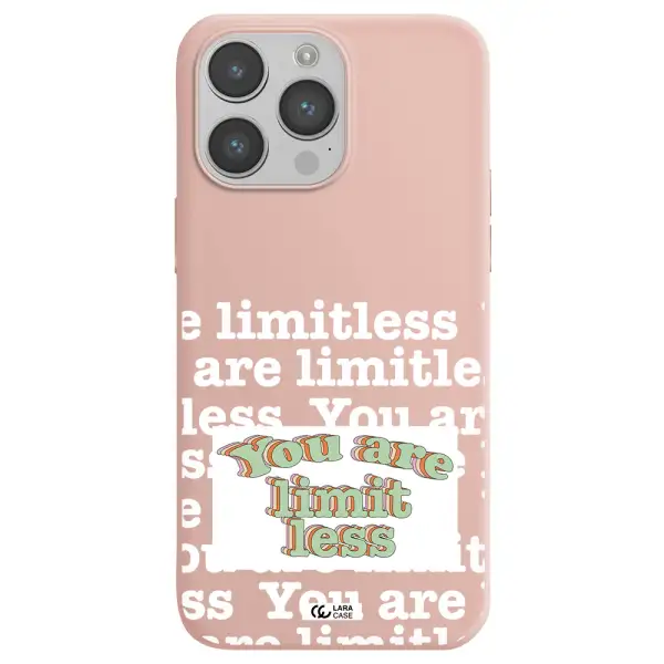 Limitless Apple iPhone 14 pro Silicone pastel pink Case