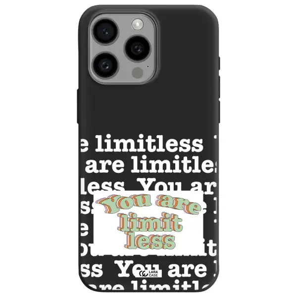 Limitless Apple Iphone 15 Pro max Silicone black Case