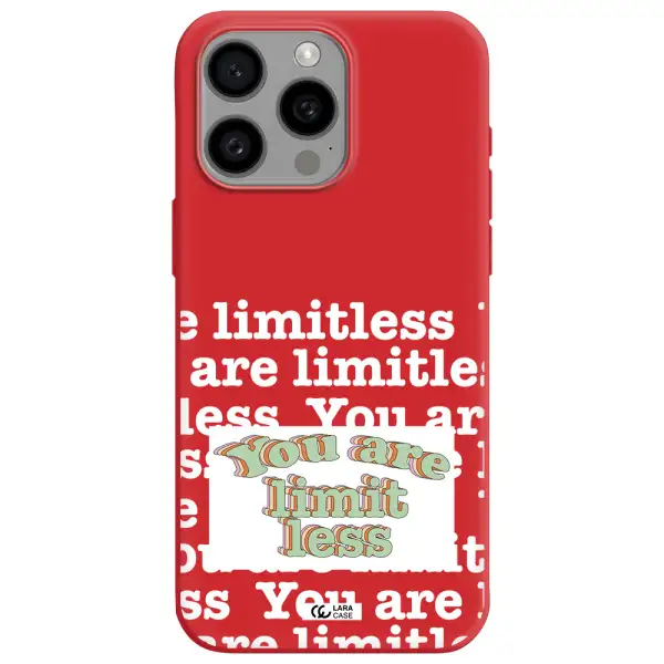 Limitless Apple Iphone 15 Pro Max Silicone Imperial Red Case
