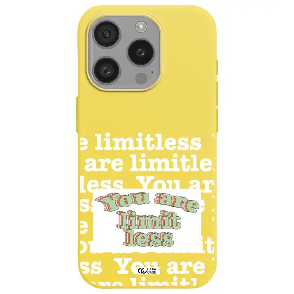 Limitless Apple Iphone 15 Pro Silicone Canary Yellow Case