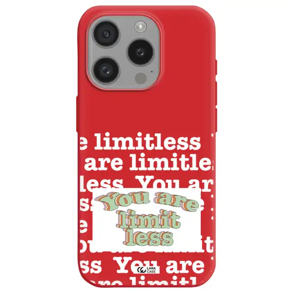 Limitless Apple Iphone 15 Pro Silicone Imperial Red Case