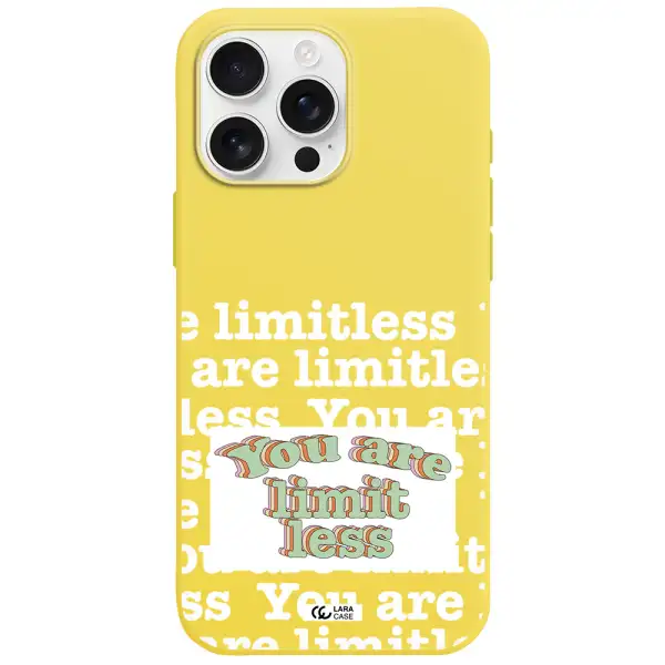 Limitless Apple Iphone 16 Pro Max Silicone Canary Yellow Case