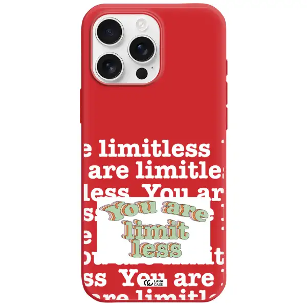 Limitless Apple Iphone 16 Pro Max Silicone Imperial Red Case