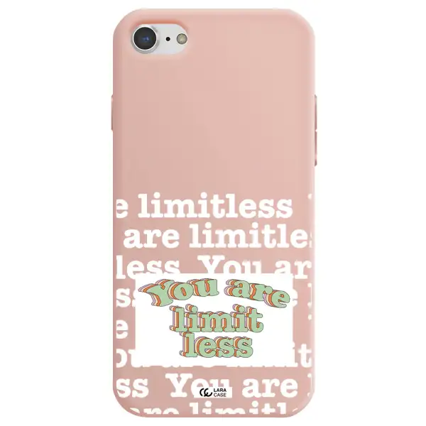 Limitless Apple iPhone 8 Silicone pastel pink Case