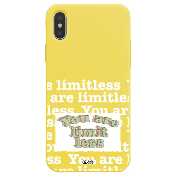 Limitless Apple iPhone XS Silicone canary yellow Case