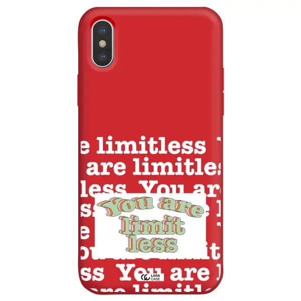 Limitless Apple iPhone XS Silicone Imperial Red Case