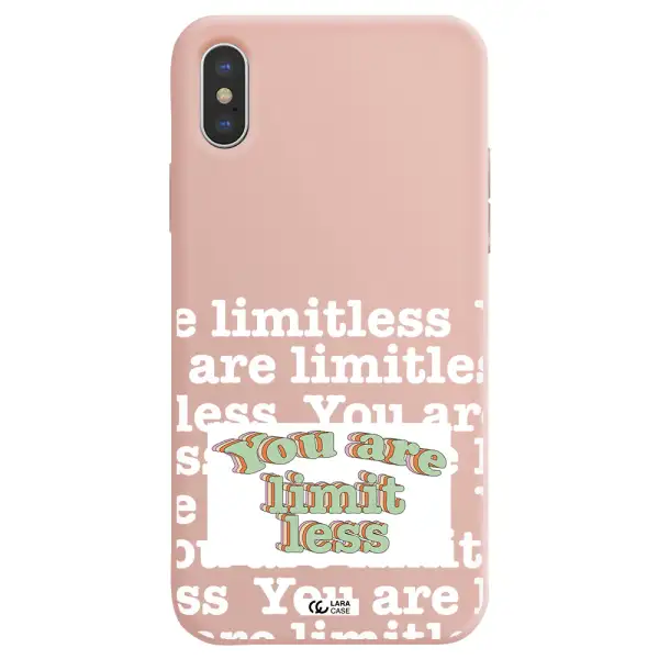 Limitless Apple iPhone XS Silicone pastel pink Case