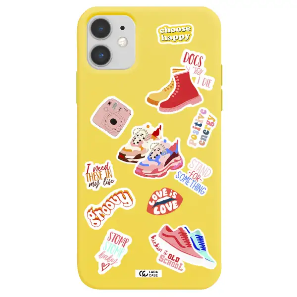 Positive Energy Apple iPhone 11 Silicone canary yellow Case