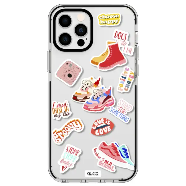 Positive Energy Apple iPhone 12 pro impact black border Case