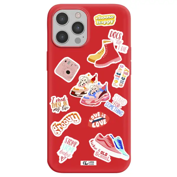 Positive Energy Apple iPhone 12 pro max Silicone Imperial Red Case