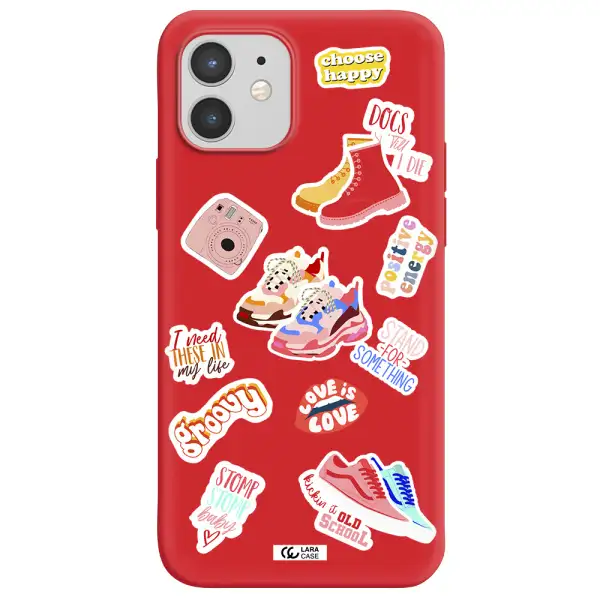 Positive Energy Apple iPhone 12 Silicone Imperial Red Case