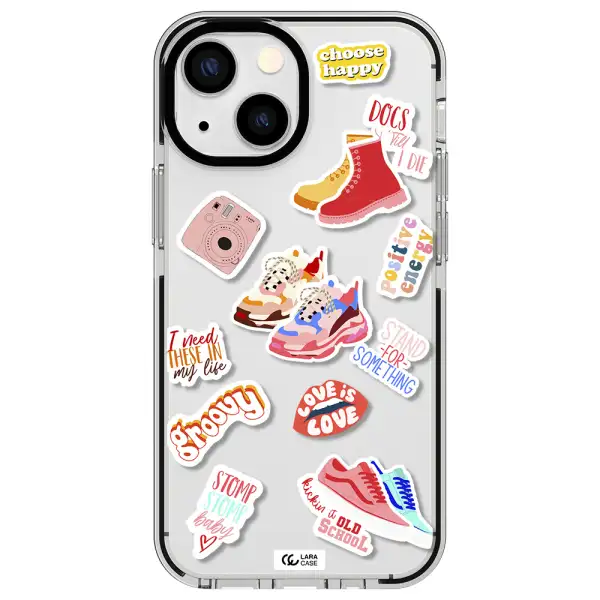 Positive Energy Apple iPhone 13 mini impact black border Case