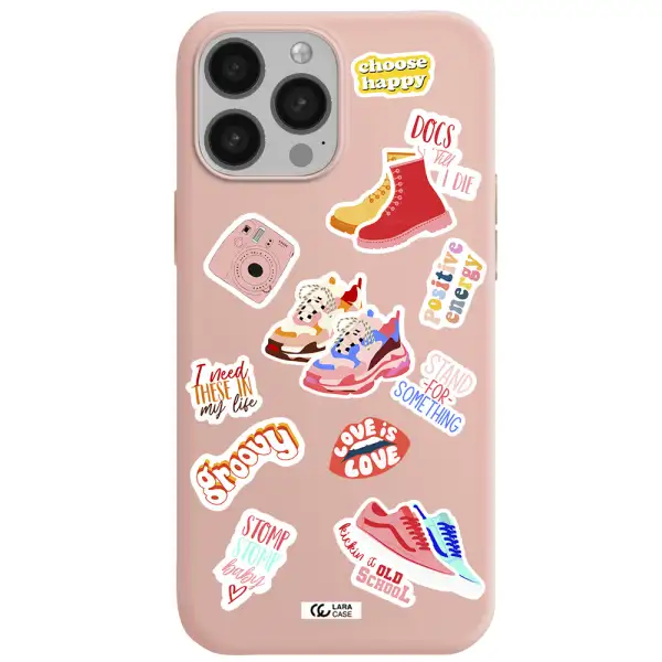 Positive Energy Apple iPhone 13 Pro Max Silicone pastel pink Case