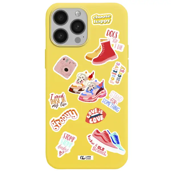 Positive Energy Apple iPhone 13 Pro Silicone canary yellow Case