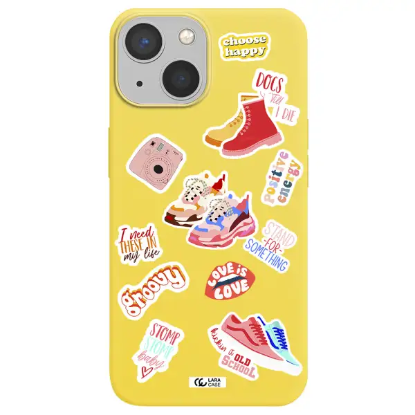 Positive Energy Apple iPhone 13 Silicone canary yellow Case