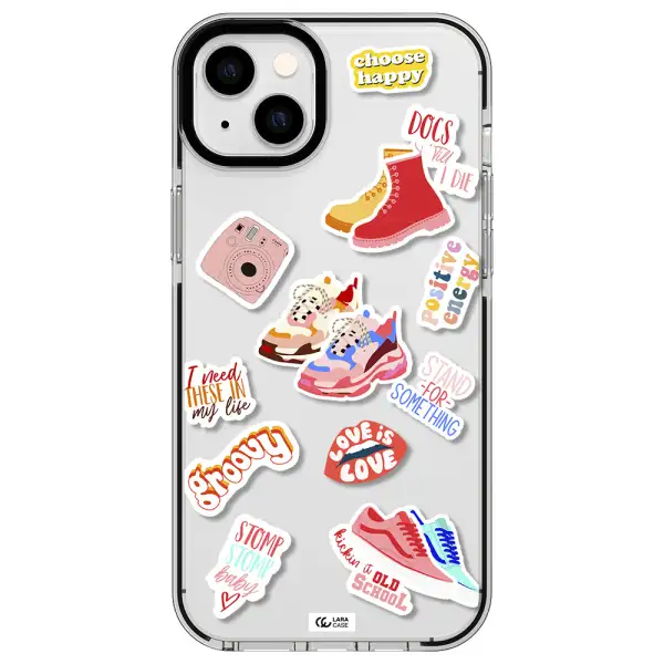 Positive Energy Apple iPhone 14 plus impact black border Case