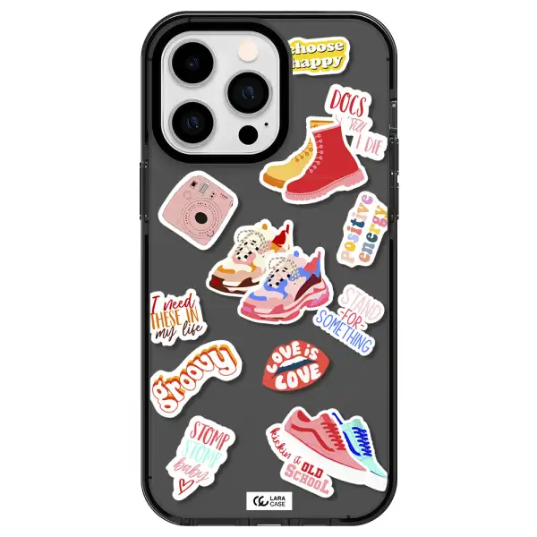 Positive Energy Apple iPhone 15 Pro Max impact Smoke Black Case