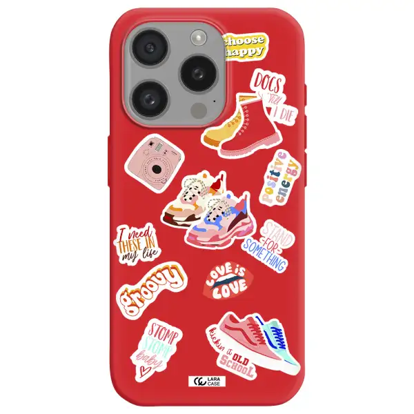 Positive Energy Apple Iphone 15 Pro Silicone Imperial Red Case