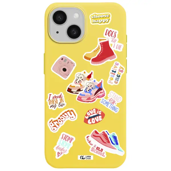 Positive Energy Apple iPhone 15 Silicone canary yellow Case