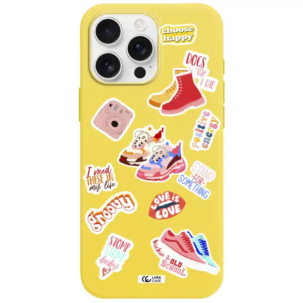 Positive Energy Apple Iphone 16 Pro Max Silicone Canary Yellow Case