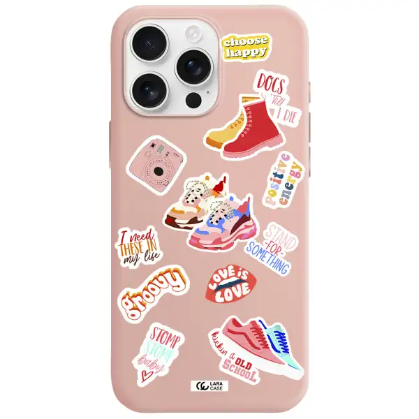 Positive Energy Apple Iphone 16 Pro Max Silicone Pastel Pink Case