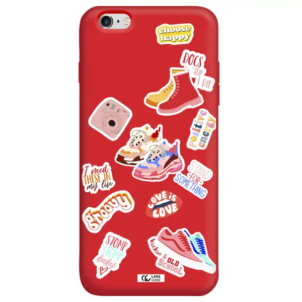 Positive Energy Apple iPhone 6 s plus Silicone Imperial Red Case