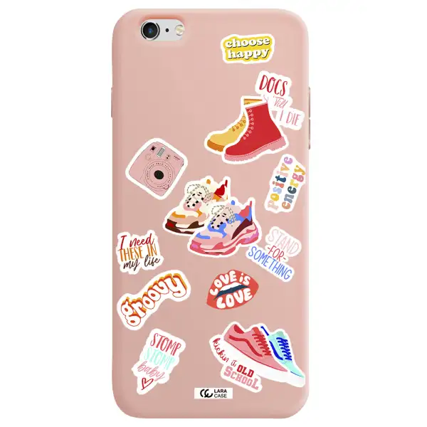 Positive Energy Apple iPhone 6 s plus Silicone pastel pink Case