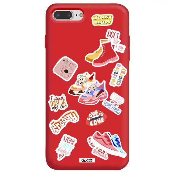 Positive Energy Apple iPhone 8 plus Silicone Imperial Red Case