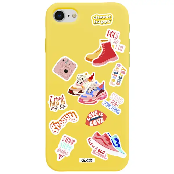 Positive Energy Apple iPhone se 2020 Silicone canary yellow Case